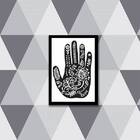 Quadro Mão Love Is All You Need 33x24cm - Com Vidro Moldura:m