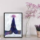 Quadro Mão Namastê Mudra 45x34cm Moldura:madeira Branca