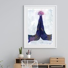 Quadro Mão Namastê Mudra - 60x48cm Moldura:madeira Branca