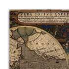 Quadro Mapa Mundi Uniart Marrom 30x30cm