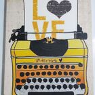 Quadro Maquina De Escrever Vintage Retrô  Decoração