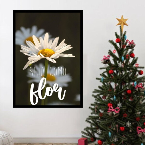 Quadro Margarida - Seja Como Flor 60x40cm Moldura:madeira Bra