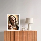 Quadro Maria E Menino Jesus Sorrindo 33x24cm - Com Vidro Mold