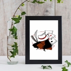 Quadro Maria Navalha Cartas De Baralho 33x24cm - Com Vidro Mo