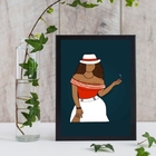 Quadro Maria Navalha Malandra 33x24cm - Com Vidro Moldura:mad