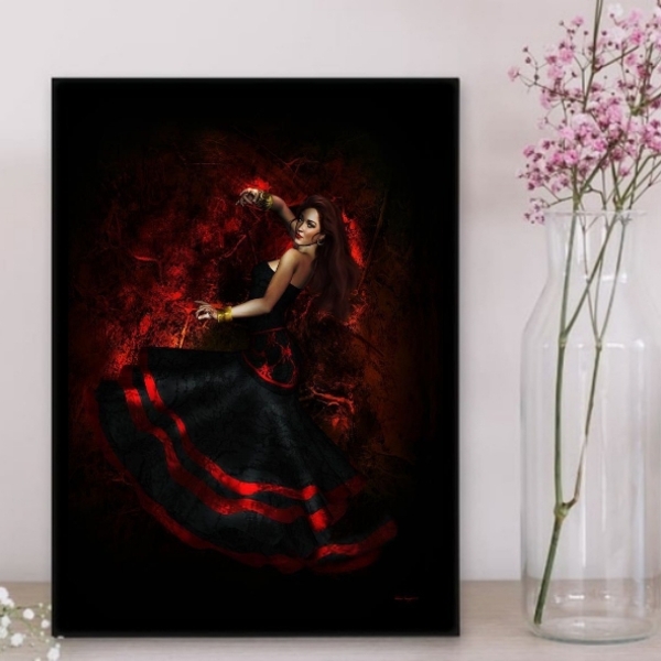 Quadro Maria Padilha Pombagira 45x34cm - Com Vidro Moldura:ma