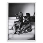 Quadro Marilyn E Jane Russell 33x24cm - Com Vidro Moldura Pre