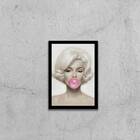 Quadro Marilyn Monroe Chicletes 24x18cm - Com Vidro Moldura:m