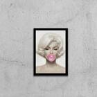 Quadro Marilyn Monroe Chicletes 33x24cm - Com Vidro Moldura:m