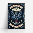 Quadro Marinheiro Lobo Mar Azul Decorativo Canvas 120x80cm