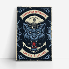 Quadro Marinheiro Lobo Mar Azul Decorativo Canvas 60x40cm