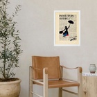 Quadro Mary Poppins Vintage 24x18cm - Com Vidro Moldura:madei