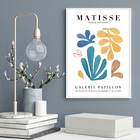 Quadro Matisse Aquarela - Folhas 33x24cm Moldura:madeira Preta