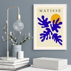Quadro Matisse Blue Modern Sunset 33x24cm - Com Vidro Moldura