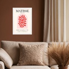Quadro Matisse Coral Cúpula Vermelho 45x34cm Moldura Branca