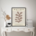 Quadro Matisse Coral - Marrom 45x34cm Moldura Preta