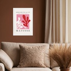 Quadro Matisse Figura Feminina E Coral Rosa Vermelho 33x24cm