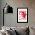 Quadro Matisse Figura Feminina E Coral Rosa Vermelho 45x34cm