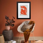 Quadro Matisse Mulher Laranja - 60x48cm Moldura:madeira Preta