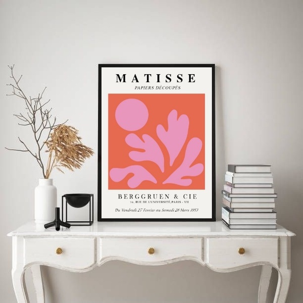 Quadro Matisse - O Equilíbrio Da Forma 24x18cm Moldura Preta