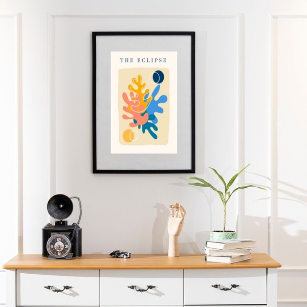 Quadro Matisse The Eclipse - 60x48cm Moldura Preta