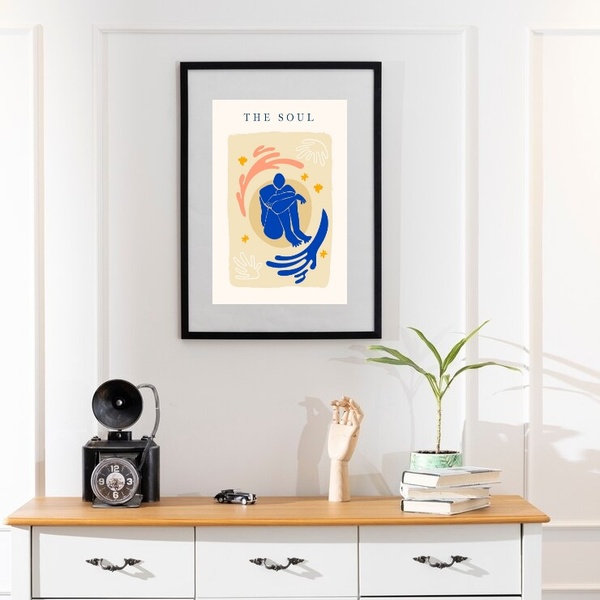 Quadro Matisse The Soul - 60x48cm Moldura Branca