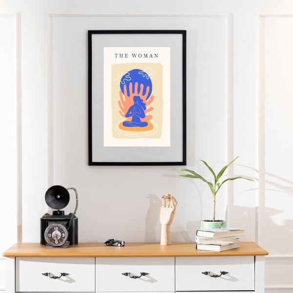 Quadro Matisse The Woman - 60x48cm Moldura Preta