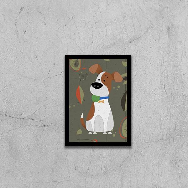 Quadro Max - Filme The Secret Life Of Pets 33x24cm - Com Vidr