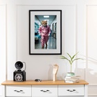 Quadro Médico Gato - 60x48cm Moldura Branca