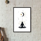 Quadro Meditação - Conexão Universo 24x18cm Moldura:madeira B