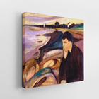 Quadro Melancolia Edvard Munch Canvas Arte 100x100cm