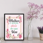 Quadro Melhor É Serem Dois Que Um 33x24cm Moldura:madeira Bra