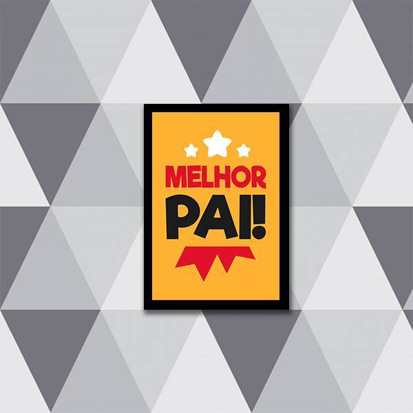 Quadro Melhor Pai 24x18cm Moldura:madeira Preta