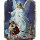 Quadro Mesa Natal Colecionável Anjo Da Guarda Crianças 20cm