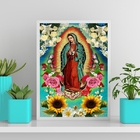Quadro Mexicano Nossa Senhora De Guadalupe 33x24cm - Com Vidr