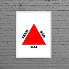 Quadro Minas Gerais Trem Bão Uai 33x24cm - Com Vidro Moldura: