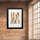 Quadro Minimalist Art Bauhaus- 60x48cm Moldura Branca