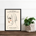 Quadro Minimalista Arte Mulher Francesa 24x18cm - Com Vidro M