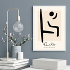 Quadro Minimalista Arte Paul Klee 45x34cm - Com Vidro Moldura