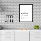 Quadro Minimalista Coffee - Dictionary 45x34cm Moldura Branca