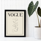 Quadro Minimalista Fashion Marca famosa 45x34cm Moldura:madei