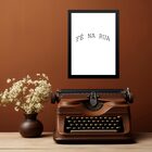 Quadro Minimalista - Fé Na Rua 45x34cm Moldura Branca