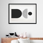 Quadro Minimalista Horizontal P&b - 60x48cm Moldura:madeira B