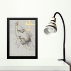 Quadro Minimalista Jesus Abstrato - Mármore 24x18cm Moldura B