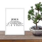 Quadro Minimalista Jesus Caminho Verdade Vida 45x34cm - Com V