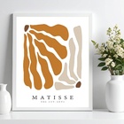 Quadro Minimalista Moderno Matisse Corais 24x18cm Moldura Pre