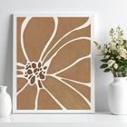 Quadro Minimalista Moderno Matisse Flores Marrom 33x24cm Mold