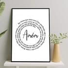 Quadro Minimalista Oração Pai Nosso Espiral 24x18cm Moldura:m