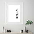 Quadro Minimalista Relax - 60x48cm Moldura Branca