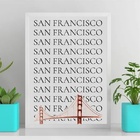 Quadro Minimalista San Francisco - Golden Gate 45x34cm Moldur